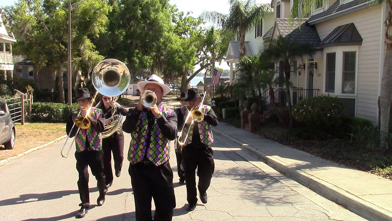 Real Deal Brass band, second line band, wedding parade band, Naples, Marco Island, Ft. Myers, Venice, Florida.