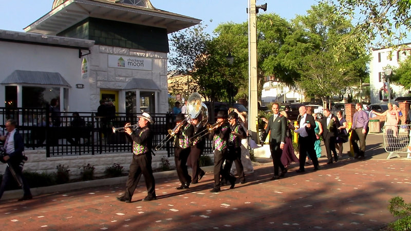 Second Line Brass Band for weddings, wedding parade, Brass Band, Orlando, Maitland, Winter Park.