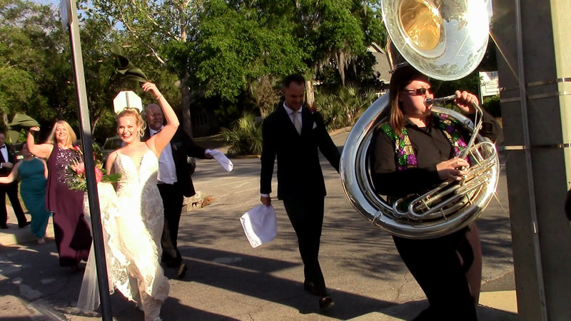SEcond Line Brass Band, Second Line Band, Real Deal Brass Band, wedding, wedding parade